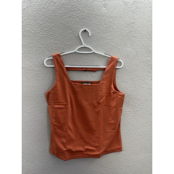 Isabella Bird Womens Tank Top Size Medium Orange Back Strap Square Neck - Picture 1 of 10